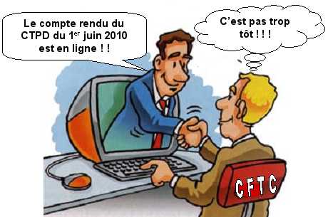 CFTC DGFiP 62 : compte rendu du C T P D du 1er juin 2010