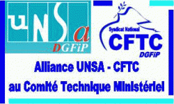 Une liste d�alliance historique pour une meilleure d�fense des personnels dans une p�riode critique pour nos minist�res �conomiques et financiers.  La mise en �uvre d�une liste d�alliance CFTC / UNSA au Comit� Technique Minist�riel de Bercy s�inscrit dans le droit fil d�un syndicalisme constructif, revendicatif et rassembl�. Cette alliance constitue une troisi�me voie syndicale, cr�dible et efficace, qui met en �uvre une pratique syndicale alternative au syndicalisme radical ou de connivence.