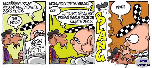 CFTC DGFiP 62 : Prime des S�nateurs de 3.500 euro >>> G�rard Larcher, Pr�sident du S�nat : "La prime aux s�nateurs ne repr�sente que 98,00 � par mois"