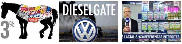 Chevalgate, dielselgate, lait contaminé, etc… Chaque jour apporte son lot de scandales !