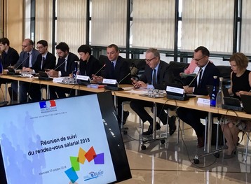 Sous la présidence d'Olivier Dussopt, Secrétaire d’État auprès du Ministre de l'Action et des Comptes Publiques, un comité de suivi salarial s’est tenu à BERCY le 17 octobre 2018.
