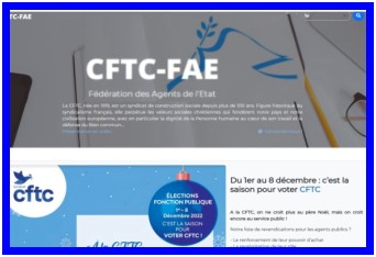 Le site C F T C - F A E, la F�d�ration des Agents de l'�tat